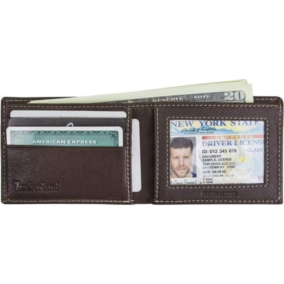 Blix Slimfold Leather Wallet, Brown - Picture 6 of 7